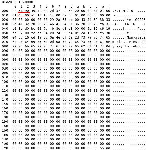 Boot block - find root directory